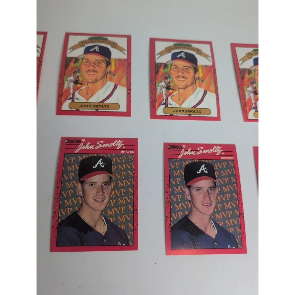 Lot Of 12 John Smoltz/ Tom Glavin Error #BC-12, 8 Gradable 1990 Donruss Cards